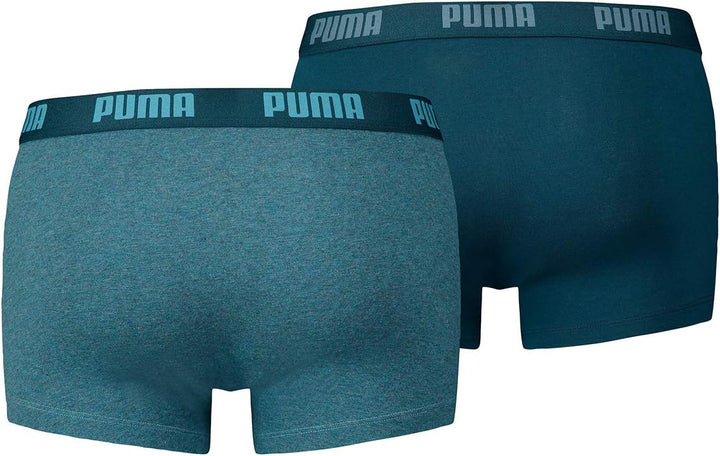 PUMA Herren Boxershorts Unterhosen 100004386 10er Pack, Wäschegrösse:2XL, Artikel:-037 Denim