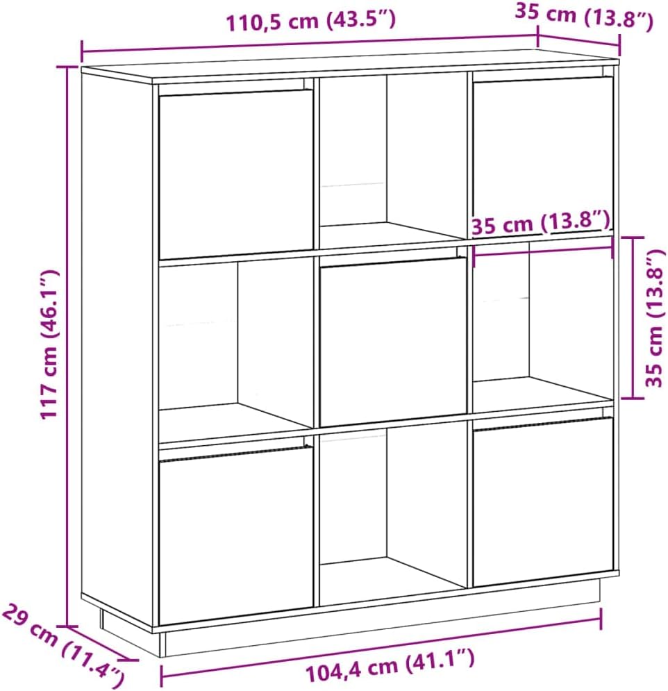vidaXL Highboard Sideboard Kommode Schrank Anrichte Beistellschrank Mehrzweckschrank Holzschrank Hoc