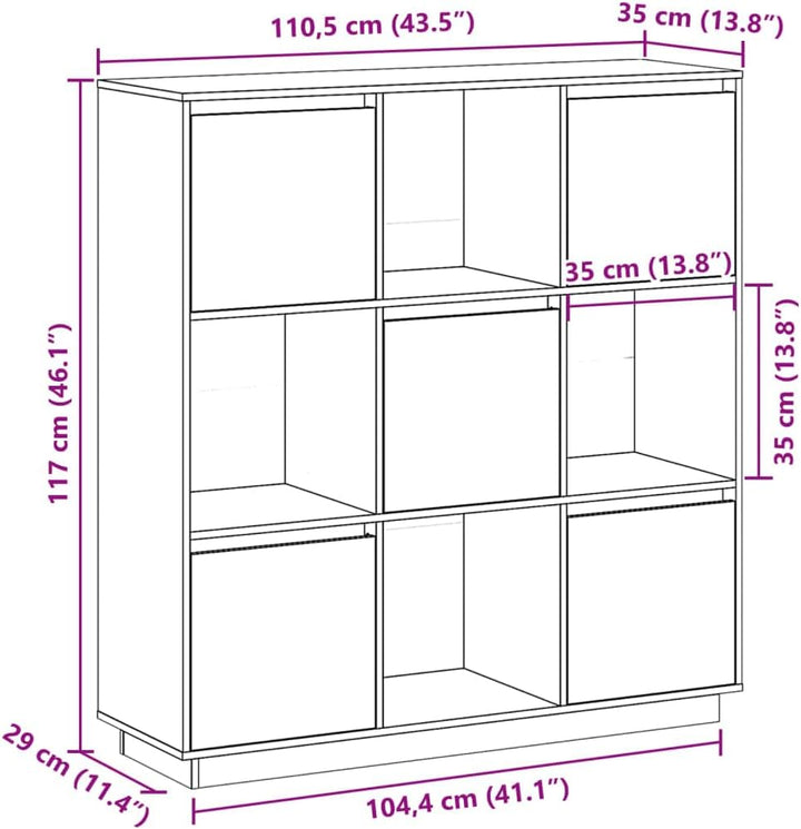 vidaXL Highboard Sideboard Kommode Schrank Anrichte Beistellschrank Mehrzweckschrank Holzschrank Hoc
