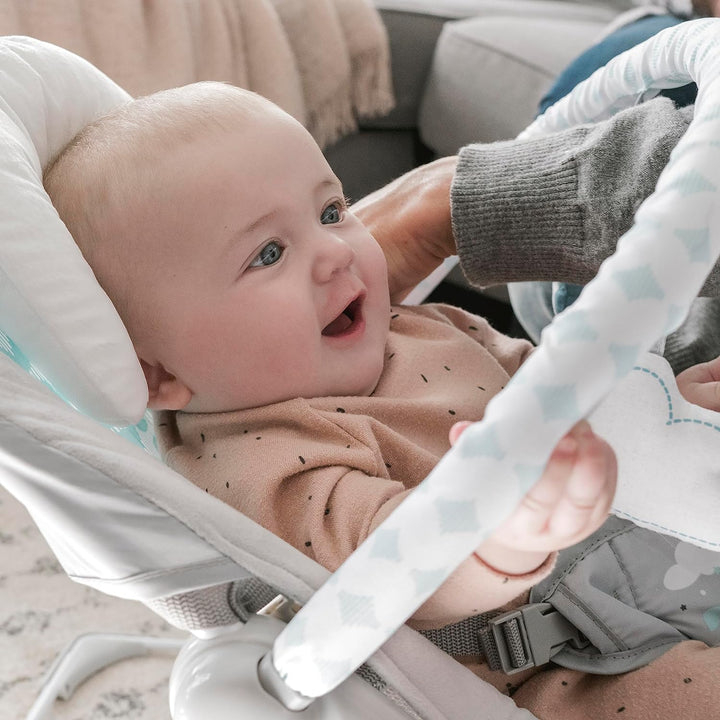 Ity Ingenuity, Bouncity Bounce, Goji, vibrierende Babywippe Deluxe mit abnehmbarer Kopfstütze, 2 Spi