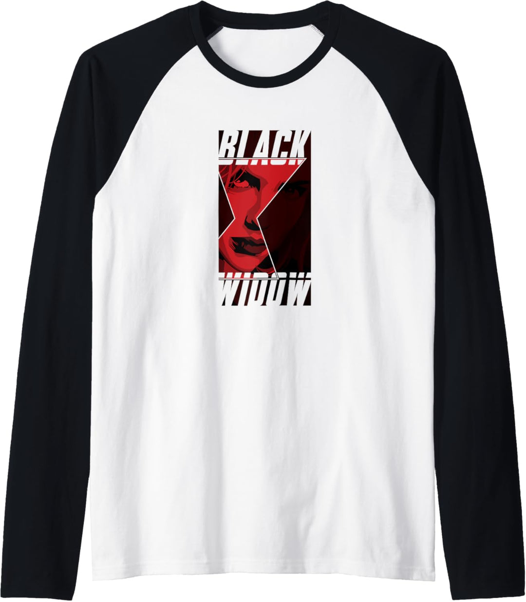 Marvel Black Widow Logo Fill Portrait Raglan
