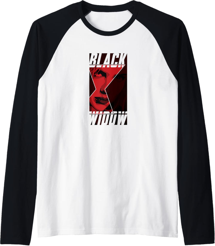 Marvel Black Widow Logo Fill Portrait Raglan