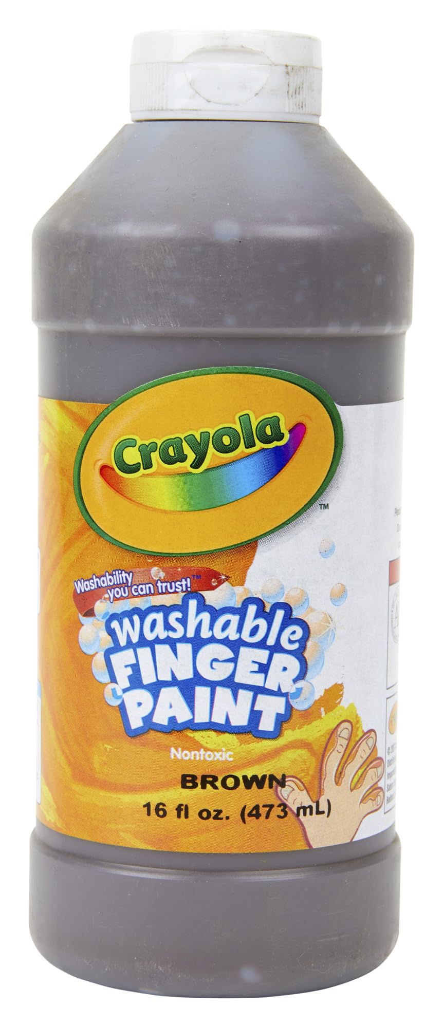 CRAYOLA 55-1316-5-007, 16 Unzen Flasche-Braun Waschbare Fingerfarben, Pint