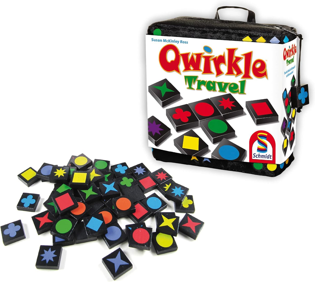 Schmidt Spiele 49270 Qwirkle Travel, Spiel des Jahres 2011 als Reisespiel Single, Single