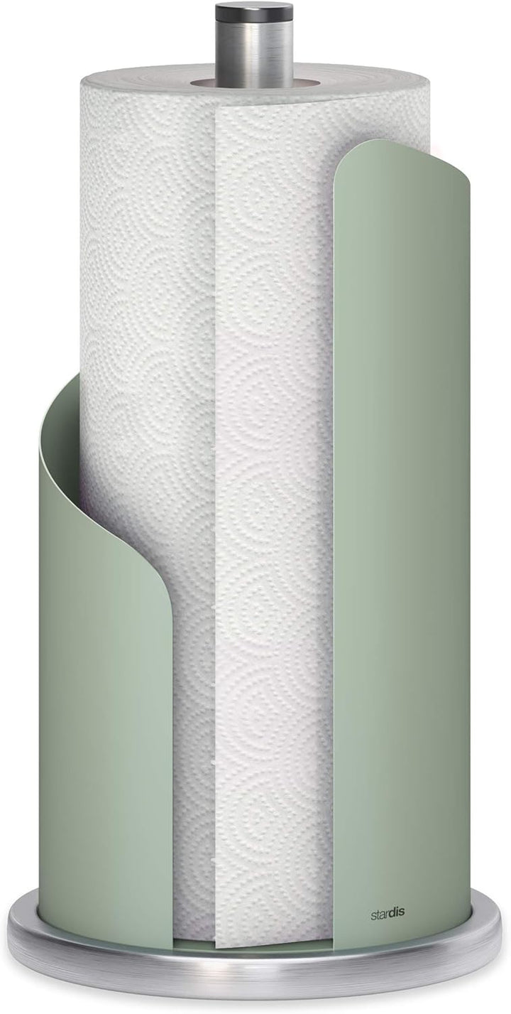 stardis Design Küchenrollenhalter Edelstahl matt H 30 Ø15 cm Rollenhalter Papierrollenhalter für Küc