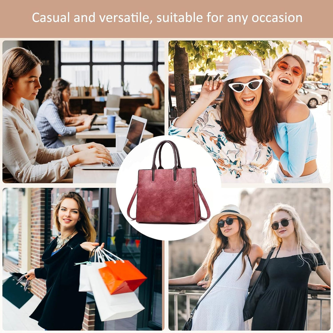 NICOLE &amp; DORIS Gross Handtasche Damen Shopper Tasche Umhängetasche Damen Gross Retro Schultertasche