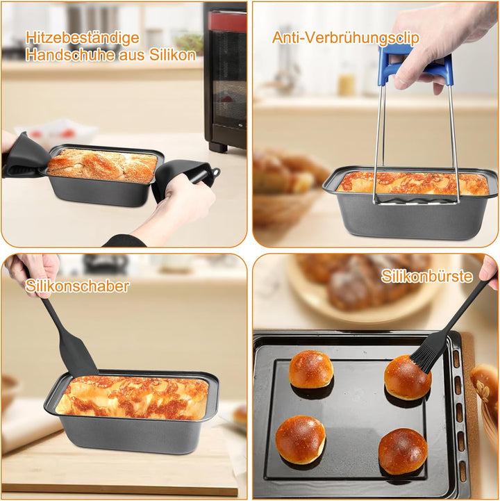 19PCS Zubehör Heissluftfritteuse für Ninja Foodi AF400EU AF300EU AF500EU, Airfryer Zubehör Silikonfo