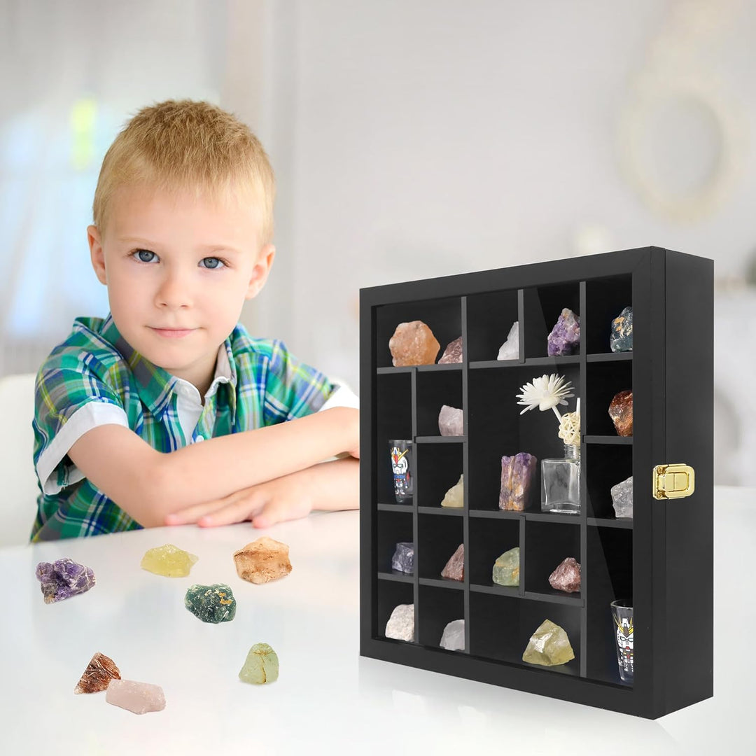 FramePro Felsen Vitrine Kristall Shadow Box 3D Bilderrahmen Rahmen zum Befüllen Tiefer Aufbewahrungs
