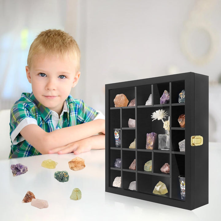 FramePro Felsen Vitrine Kristall Shadow Box 3D Bilderrahmen Rahmen zum Befüllen Tiefer Aufbewahrungs
