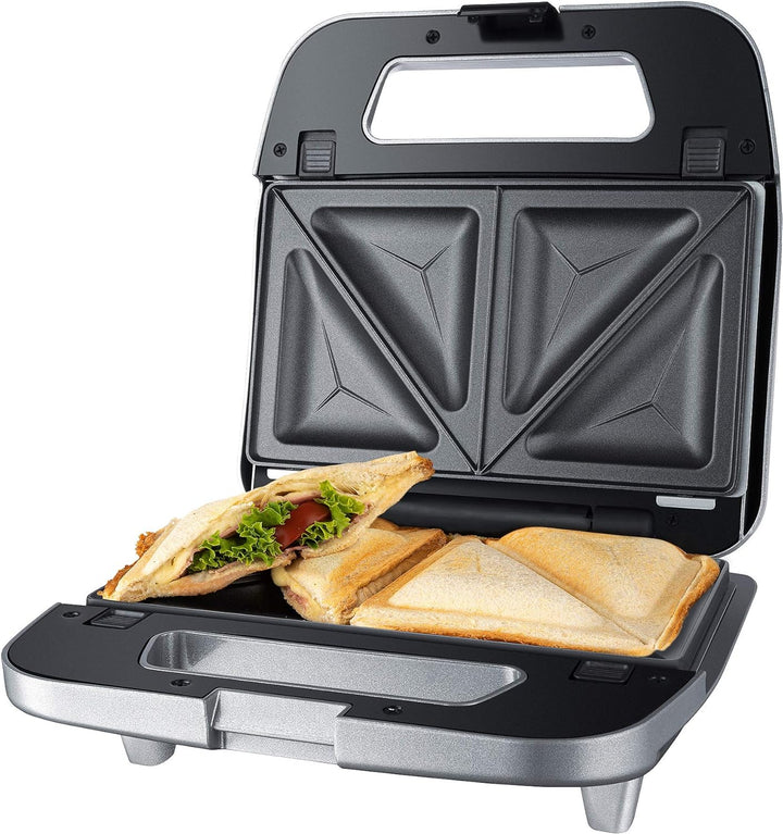 Steba 18-64-00 SG 65 Sandwichmaker | 3er Set antihaftbeschichtete Platten sind auf Knopfdruck leicht