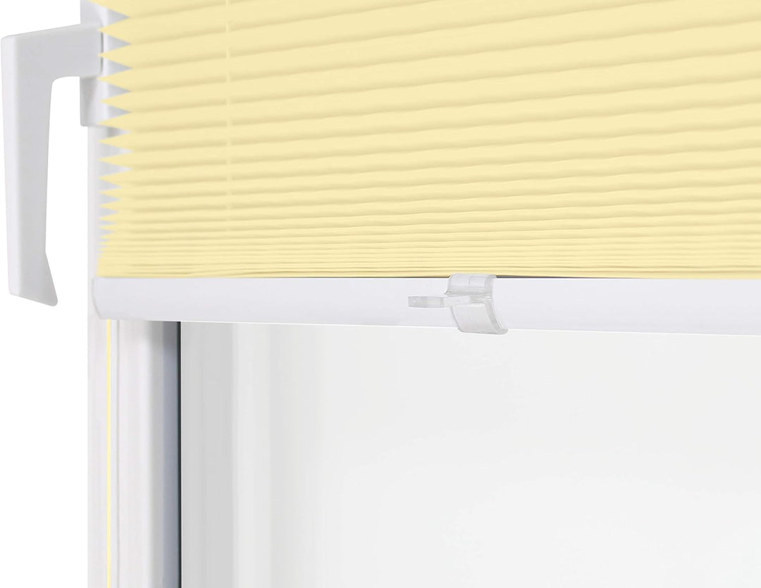 npluseins Plissee - vormontiert und mit Klemmfixierung am Fensterahmen - kinderleichte 3-Step Montag