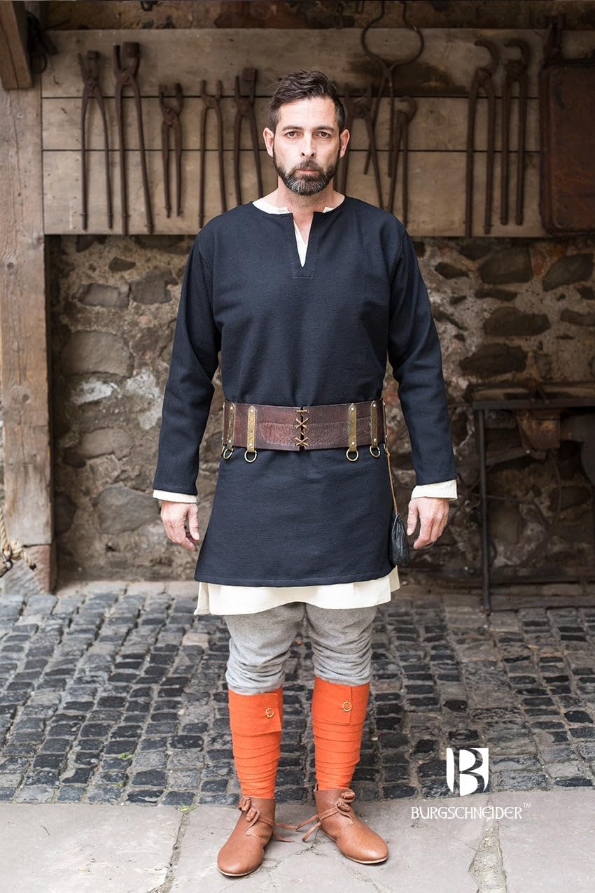 Burgschneider Mittelalter Kurztunika Erik - Schwarz XL, XL