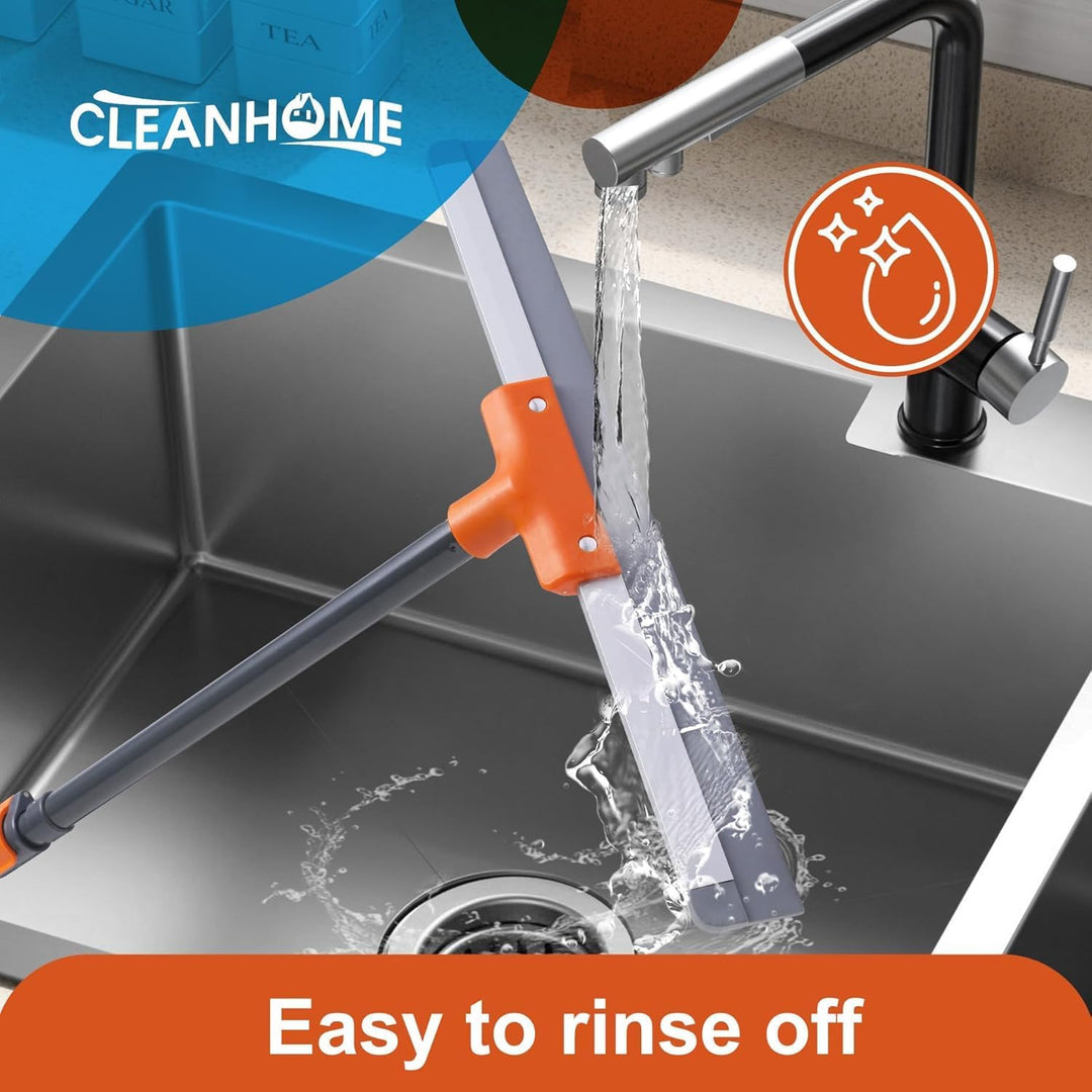 CLEANHOME Wasserschieber Bodenabzieher Dusche Mit Teleskopisch Stiel 112-138cm,Neuer Abzieher Dusche