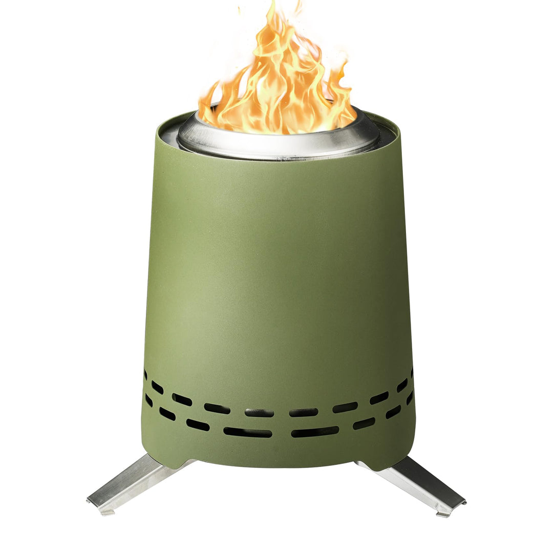 Onlyfire Raucharmer Mini Tischkamin, Tragbar Tischfeuer mit Tragetasche, Kamin Deko für Garten, Terr