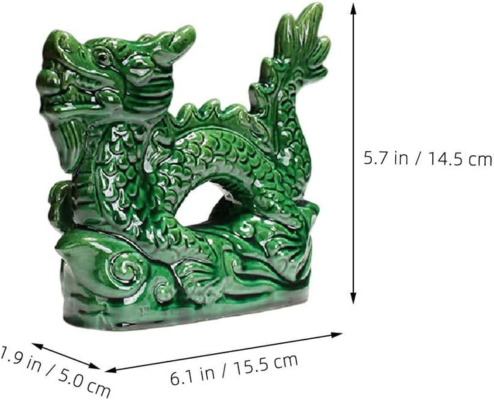 YARNOW Chinesische Tierkreiszeichen Figuren Drachen Figuren Feng Shui Statue Keramik Skulptur Drache
