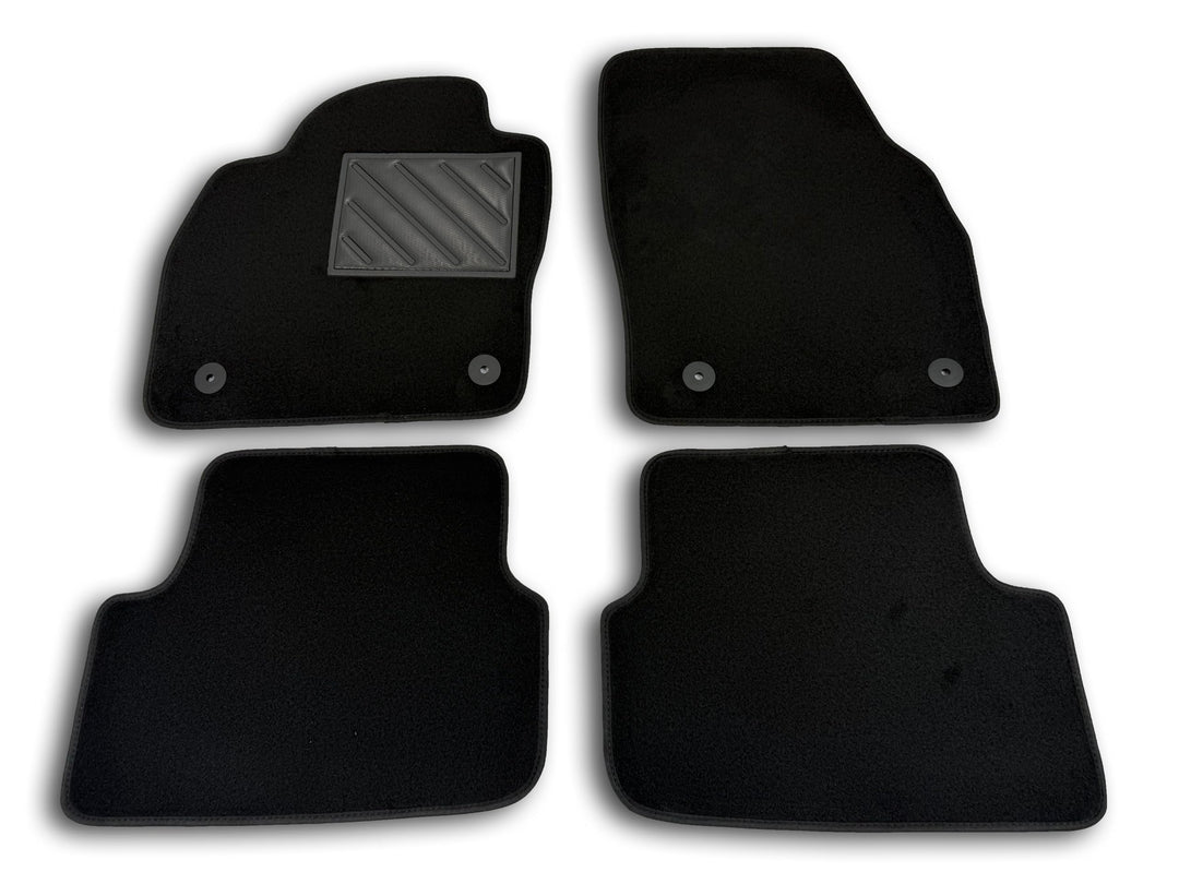 Fussmatten für Audi A1 II GB (2019-), passgenau, Fersenpolster aus verstärktem Gummi und Befestigung