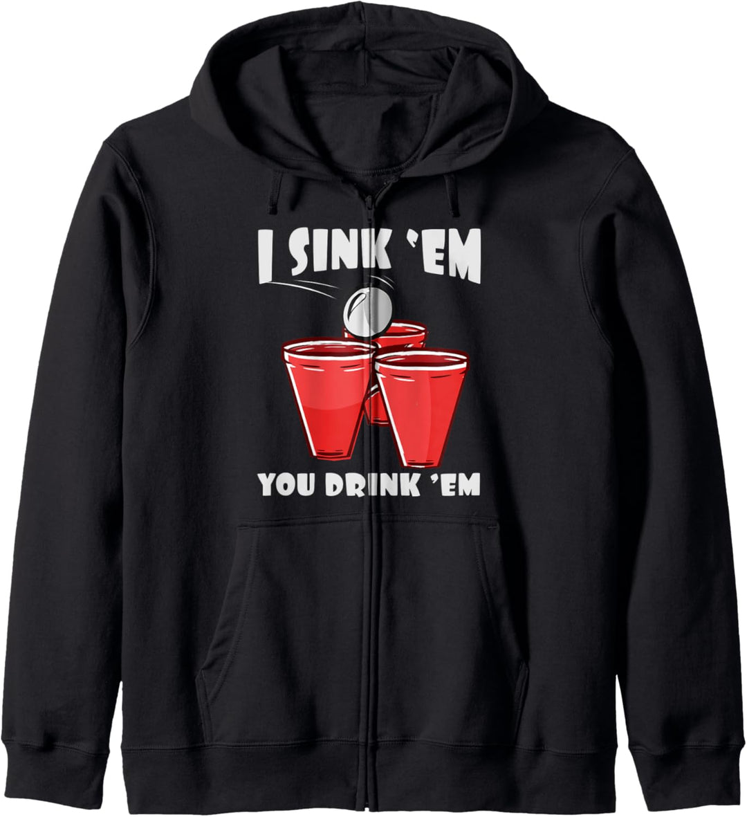 Bier Pong | Party Bierpong saufen Beer Pong Saufspiel Kapuzenjacke