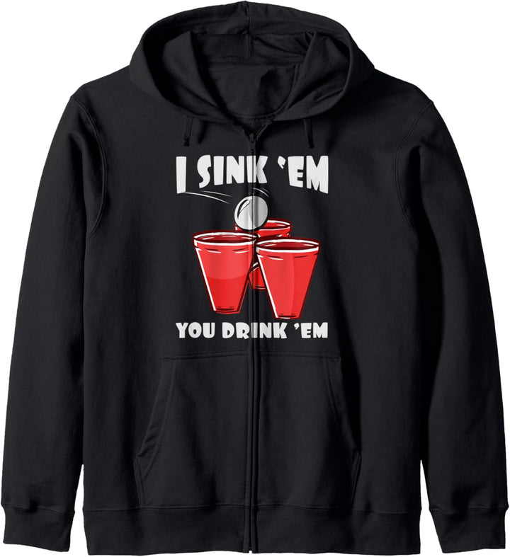 Bier Pong | Party Bierpong saufen Beer Pong Saufspiel Kapuzenjacke