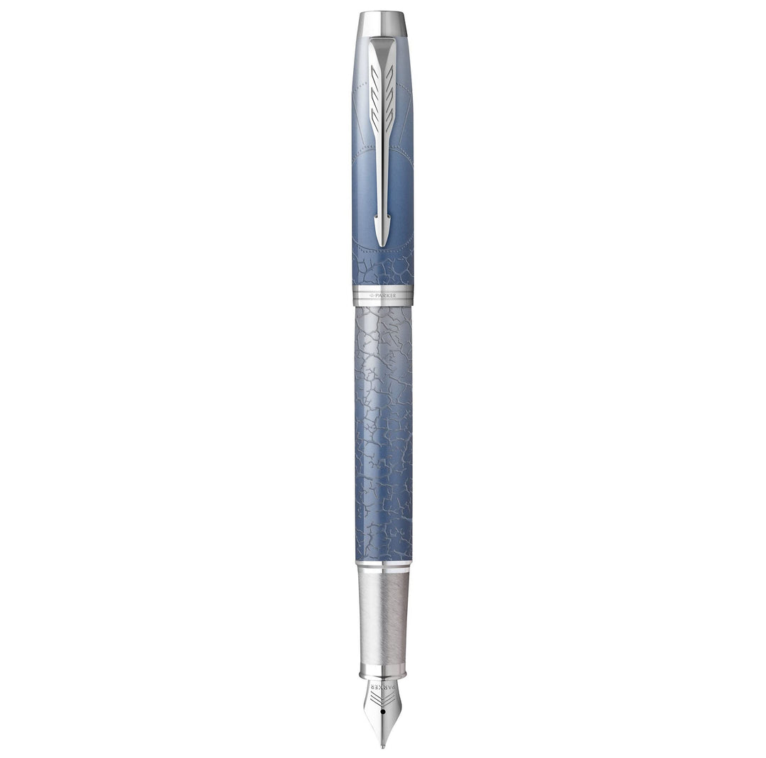 PARKER Füller IM Premium Special Edition Polar (Silver) M Blau Silber, Silber