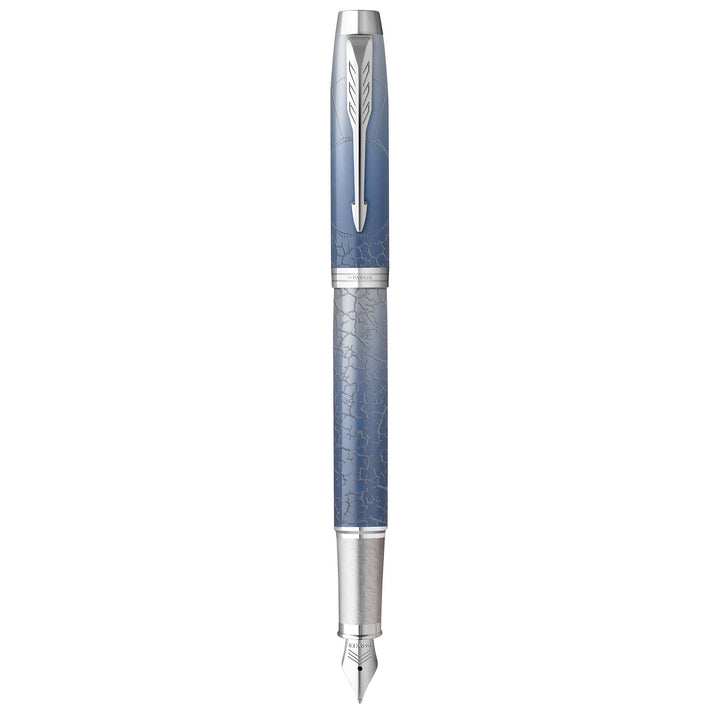 PARKER Füller IM Premium Special Edition Polar (Silver) M Blau Silber, Silber