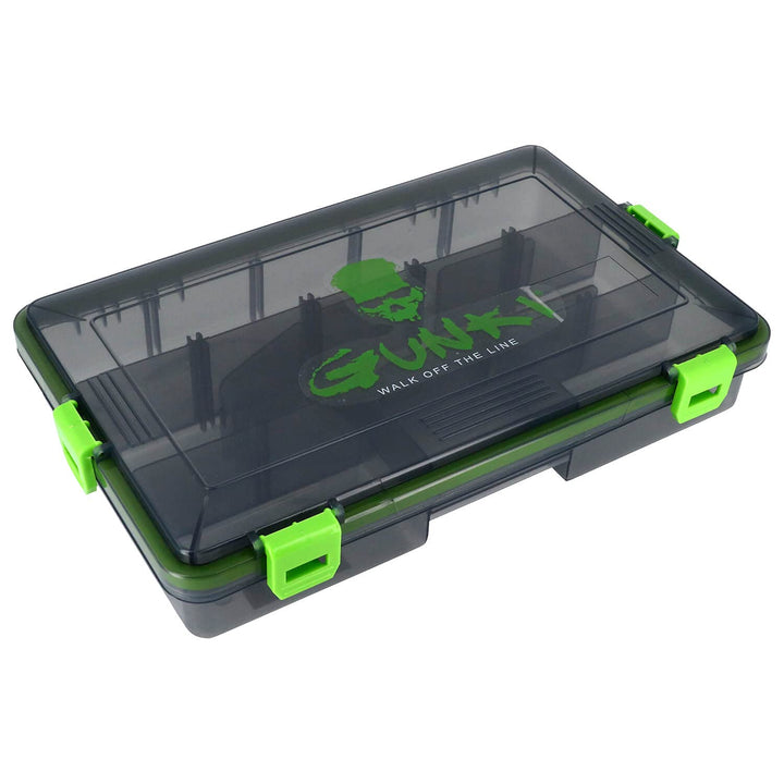 Gunki 27,5x18x5cm wasserdichte Box M - Kunstköderbox für Gummifische & Wobbler, Angelbox für Raubfis