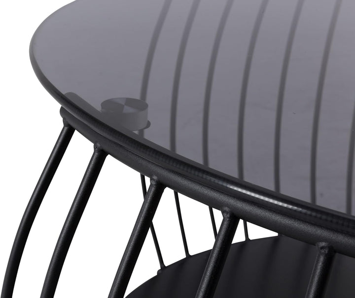 M2 Kollektion Shanghai 1 Couchtisch, Metall, schwarz, 60x45x60