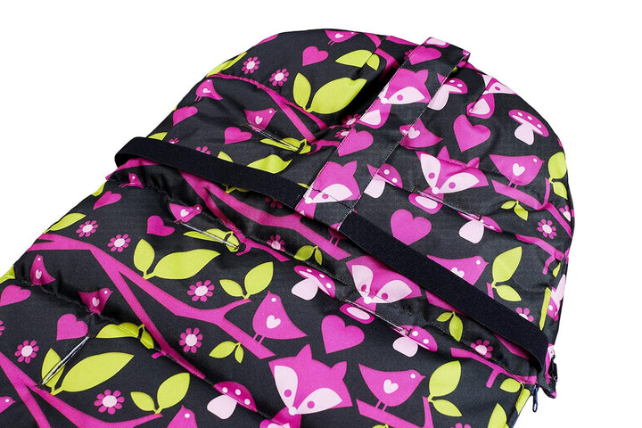 The Buppa Brand Fusssack Winter Foxy Lady, mehrfarbig schwarz/pink, schwarz/pink