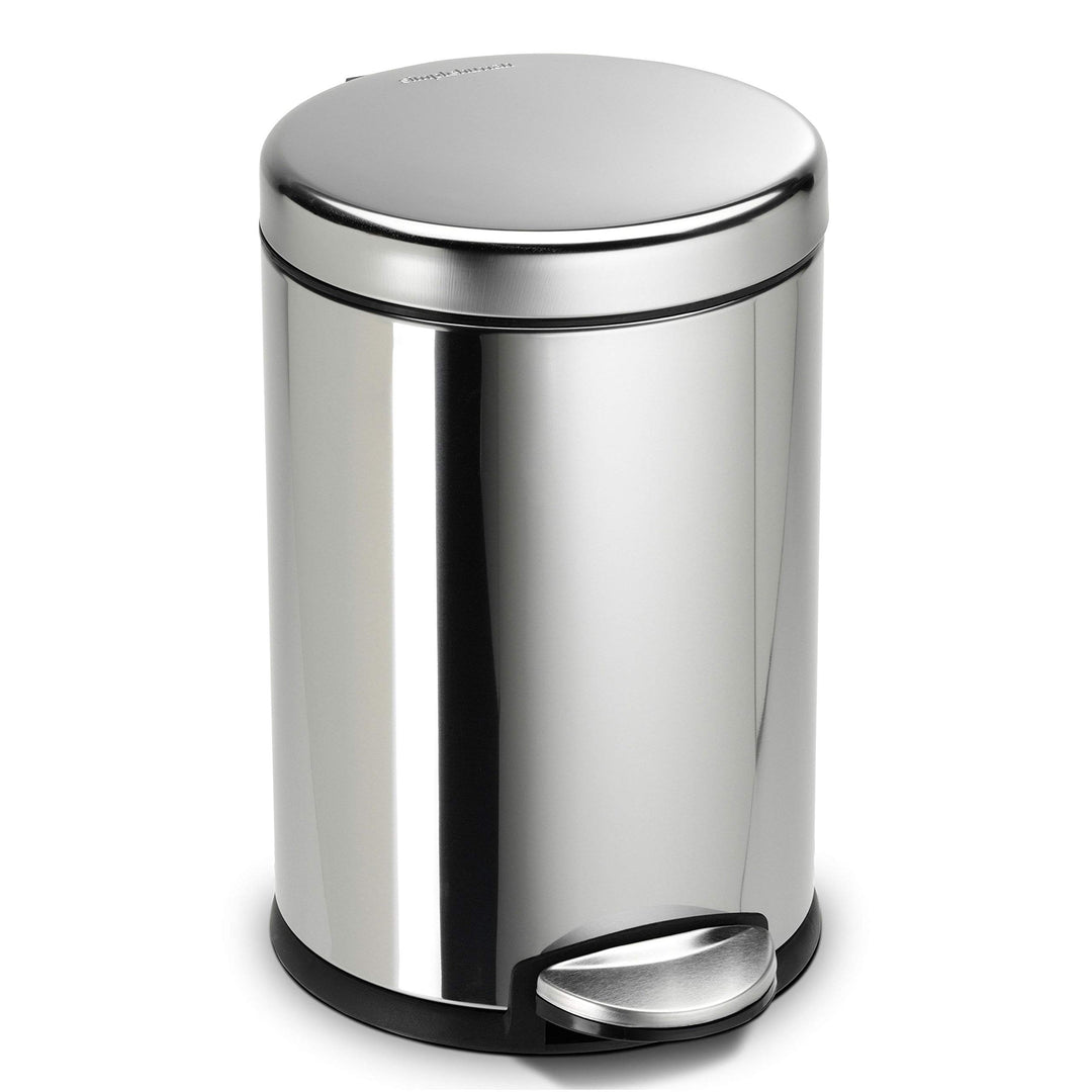simplehuman CW1851CB 4,5 Liter, runder Treteimer, kleiner Mülleimer Bad Badezimmer Büro Schlafzimmer