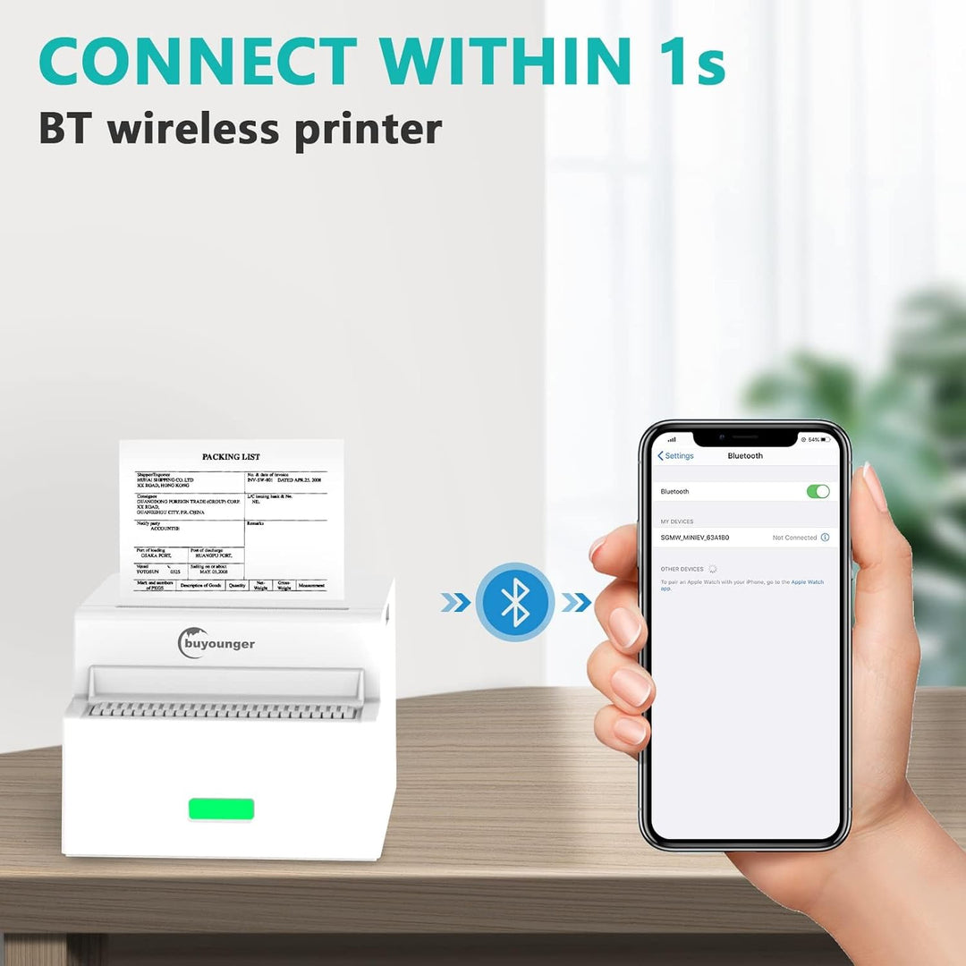 Mini Drucker – Klavier Thermodrucker für Smartphone, Bluetooth Kleiner Fotodrucker & Sticker Drucker