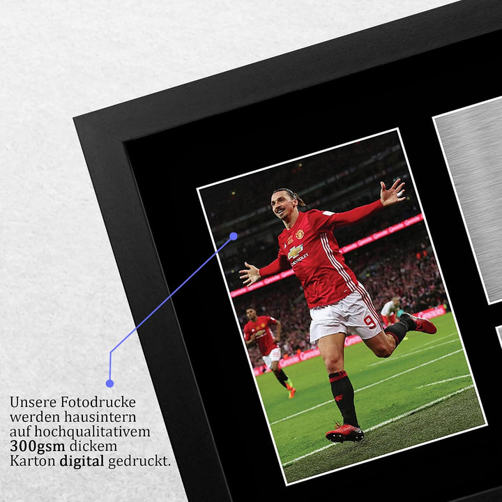 HWC Trading Zlatan Ibrahimovic A4 Gerahmte Signiert Gedruckt Autogramme Bild Druck-Fotoanzeige Gesch