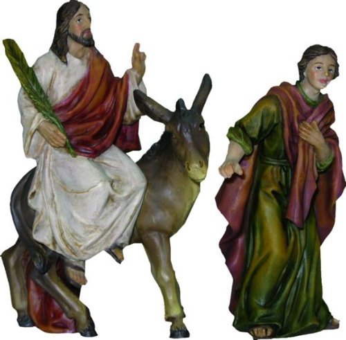 Passionsfiguren Einzug, Höhe 9cm, handbemalen