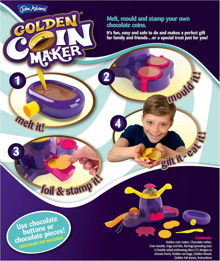 John Adams , Golden Coin Maker: Melt, wrap and Magically Stamp Your own Coins!, Food Craft, Ages 6+