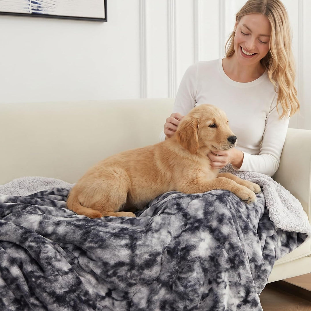 CHOSHOME Kuscheldecke Flauschig 220x240CM Kuscheldecke Warm Sherpa Decke Kunstfelldecke Dicke Warm D