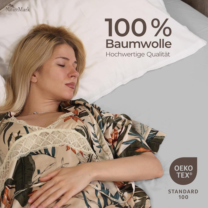 GREEN MARK Textilien 2er Pack Klassische Bettlaken Betttuch Laken Leintuch Haustuch 100% Baumwolle o