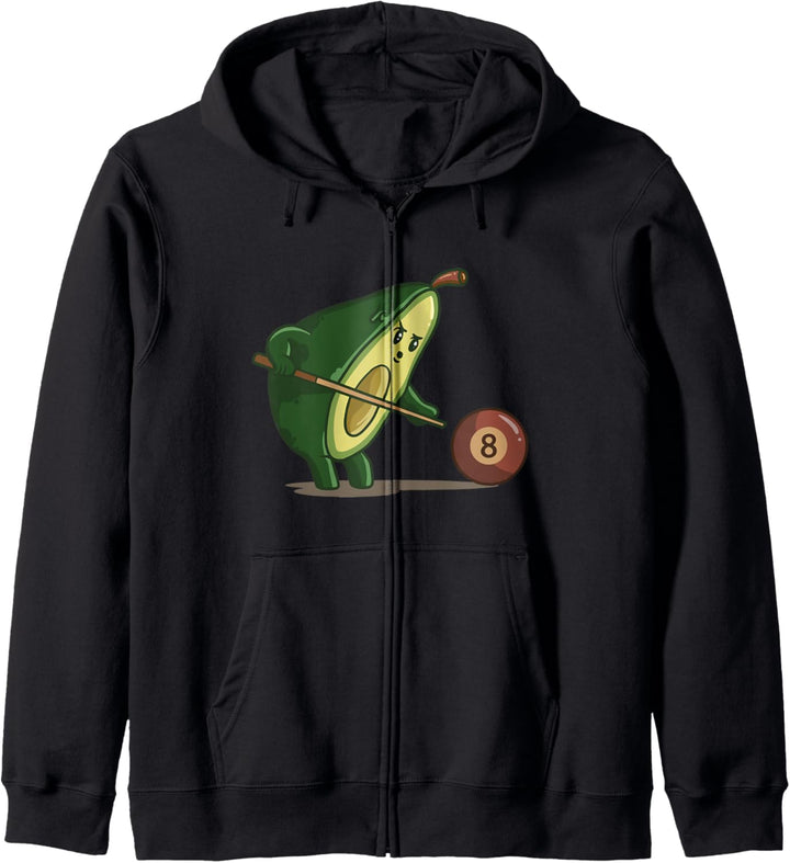 Avocado spielt Billard lustiges geschenk für veganer Kapuzenjacke