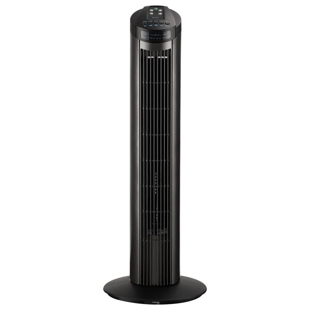 Be Cool Turmventilator 74,5cm mit Fernbedienung BC29TFRC – 74,5 cm, 50 Watt, 3 Windmodi, 7,5 Std. Ti