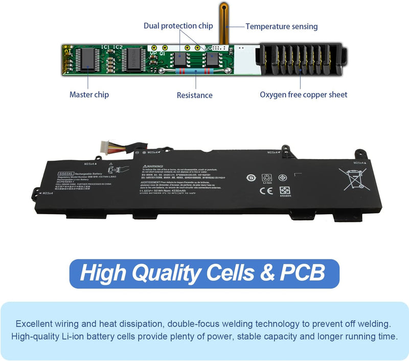 ANTIEE SS03XL 933321-855 Akku für Hp EliteBook 730 735 740 745 830 840 846 G5,EliteBook 735 745 830