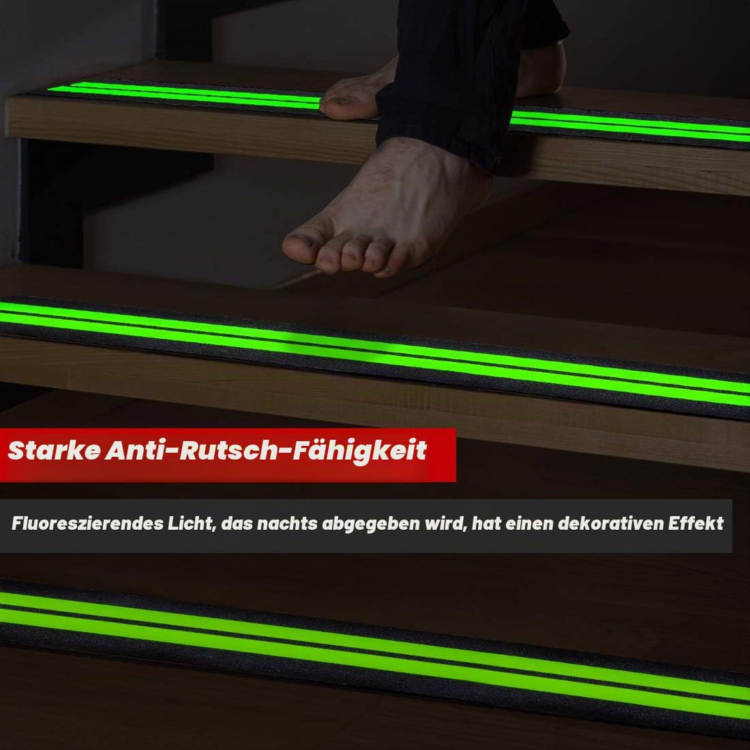 5 x 60 cm Anti-Rutsch-Klebeband - Premium 15 vorgeschnittene Streifen, 80 Körnung, rutschfester Kleb