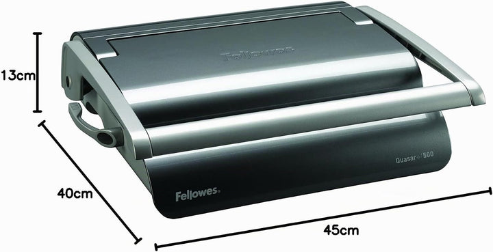Fellowes Quasar+ 500 Plastikbindegerät mit Dokumentmessfunktion, Bindeleistung 500 Blatt, Stanzleist