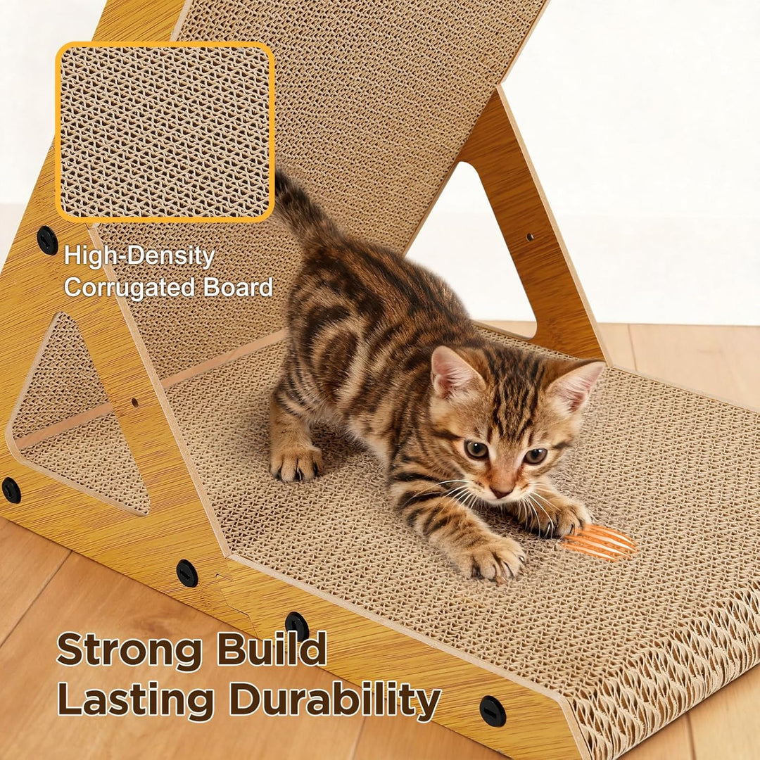 Gimars Kratzbrett für Katzen, A-Form Kratzpappe für Katzen, stabiles Kratzmöbel für kleine und mitte