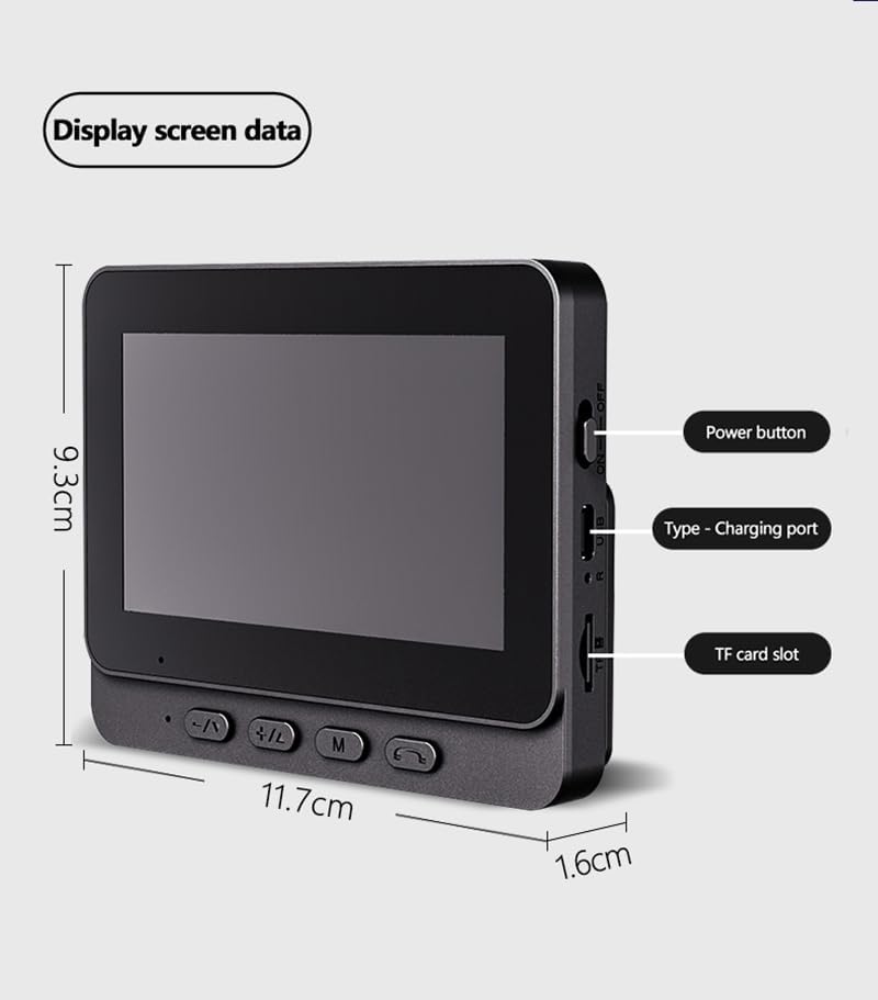 Kabellose Türklingel mit 1080P-Kamera, 4,3 Zoll IPS Bildschirm kabellose Video-Türsprechanlage 170°