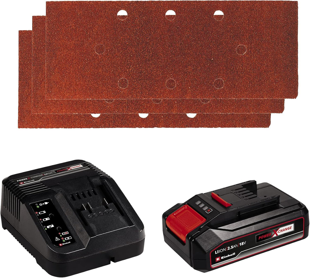 Einhell Akku-Schwingschleifer TE-OS 18/230 Li Power X-Change (Drehzahlelektronik, Micro-Klett, Fussp