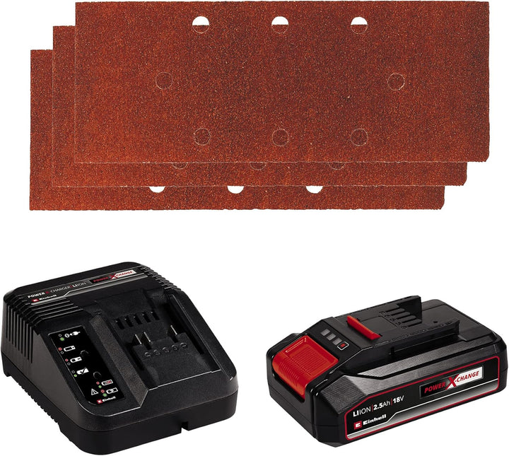 Einhell Akku-Schwingschleifer TE-OS 18/230 Li Power X-Change (Drehzahlelektronik, Micro-Klett, Fussp