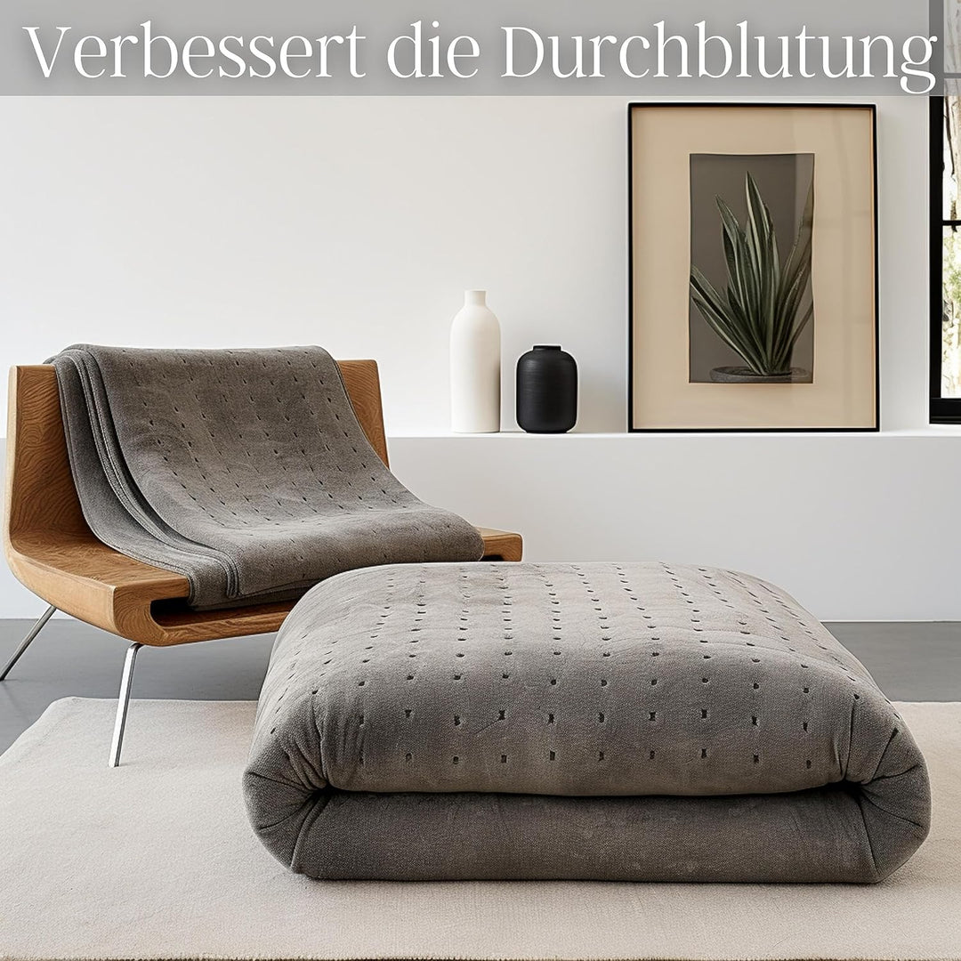 Steinborg Elektrische Heizdecke mit Abschaltautomatik | 150 x 80 cm | 6h Timer | bei 30° waschbar |