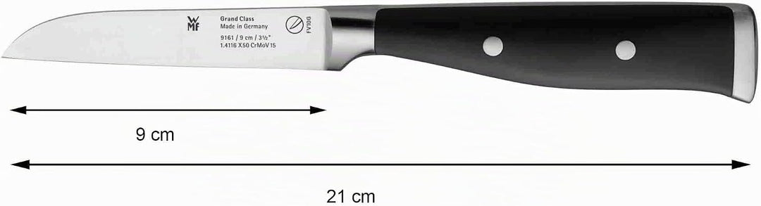 WMF Grand Class Gemüsemesser 21 cm, Made in Germany, Messer geschmiedet, Performance Cut, Spezialkli