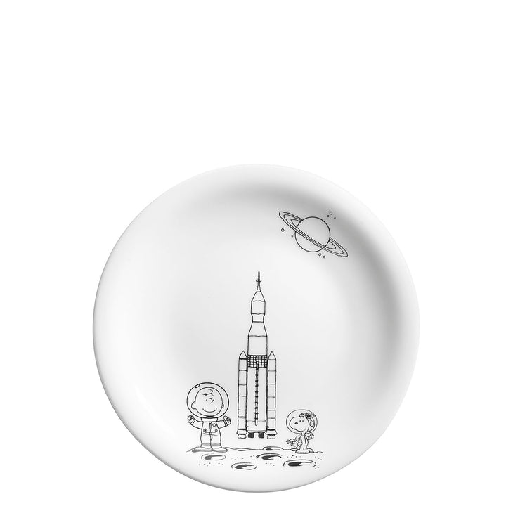 KAHLA 323460A50982CP Peanuts Frühstücksteller 21,5 cm Peanuts Space | weisser Vorspeisenteller mit P