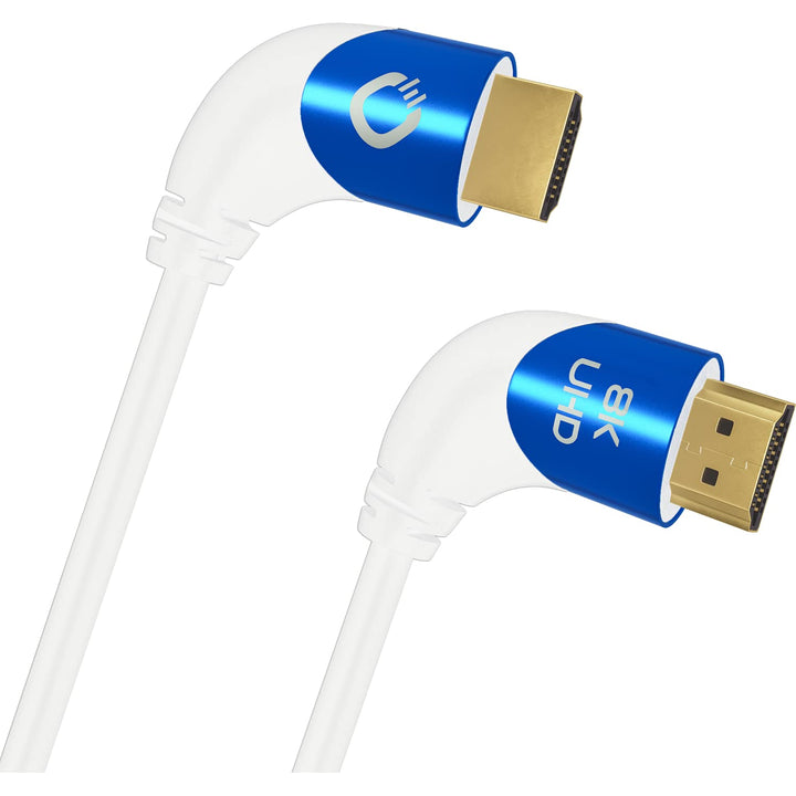 Oehlbach Shape Magic 90 UHD - 8K Ultra High Speed 2.1 HDMI-Kabel - Zertifiziert 48 Gbps (90 Grad Win