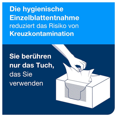 Tork Mehrzweck Reinigungstücher Blau W7, Einzeltuchentnahme, 1 × 210 Tücher, 510272