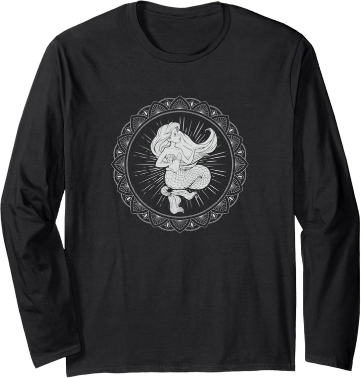 Disney The Little Mermaid Ariel Mandala Portrait Langarmshirt