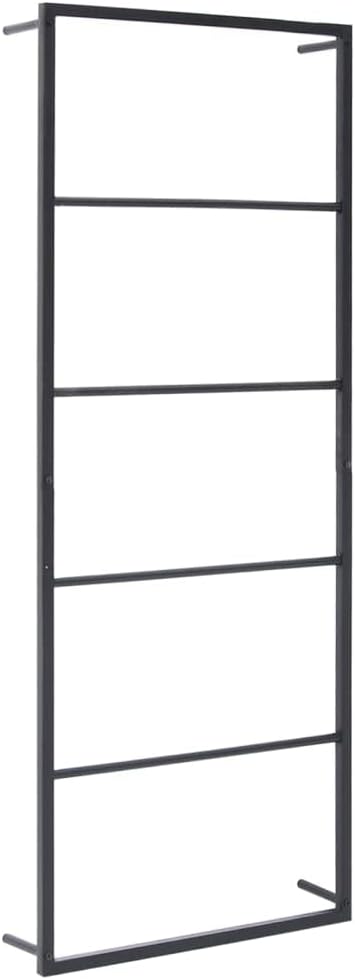 vidaXL Handtuchständer Schwarz 45x10x115 cm Stahl